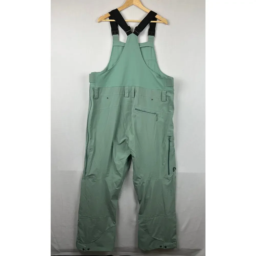 Flylow Smythe Bib Overall Backcountry Ski Pants Mint Green 1440 Men's Size XXL